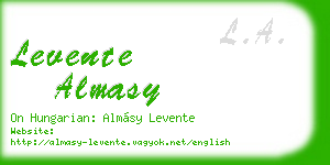 levente almasy business card