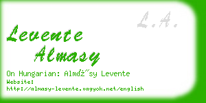 levente almasy business card